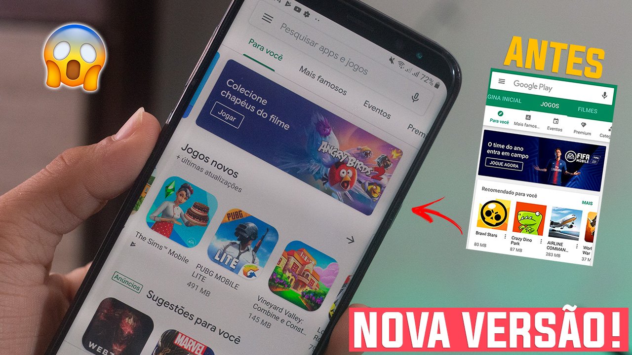Google Play Atualizada com novo visual – 2022