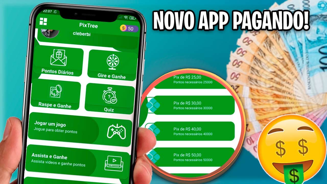 Novo Aplicativo Para Ganhar Dinheiro no Pix Todo Dia!